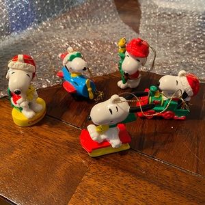 Set of 5, Snoopy Collectible Ornaments